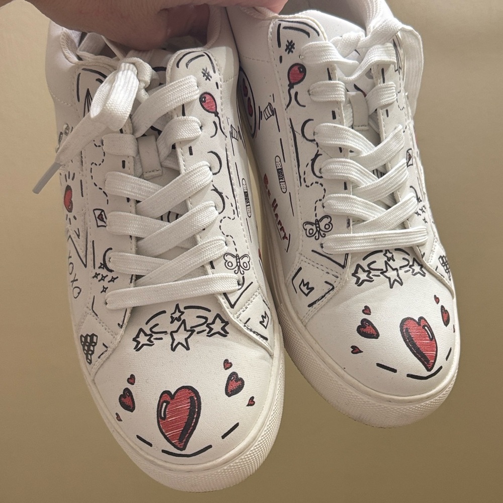 Corkys Supernova Sneakers with LOVE DOODLES - Picture 7 of 8